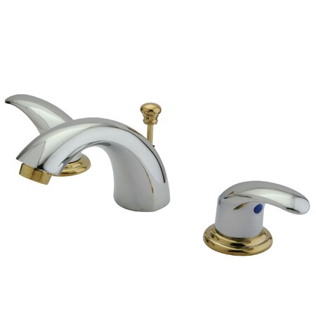 Kingston Brass Mini-Widespread Bathroom Faucet, Chrome/Polished Brass KB6954LL